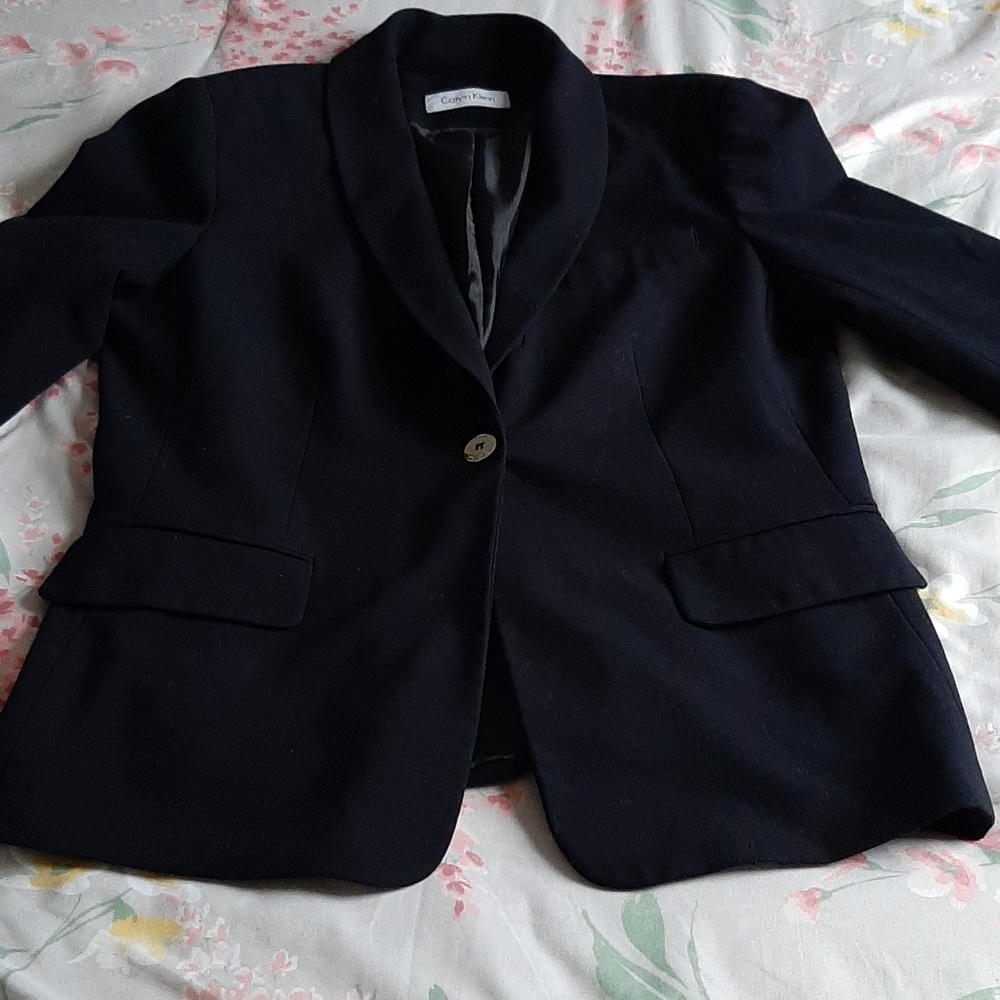 Calvin Klein size 12 Large navy blue blazer